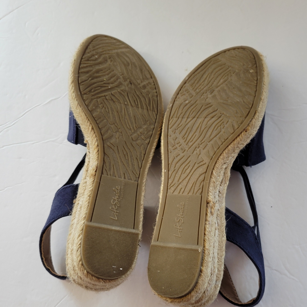 Life Stride Canvas Navy Espadrilles - Picture 4 of 5